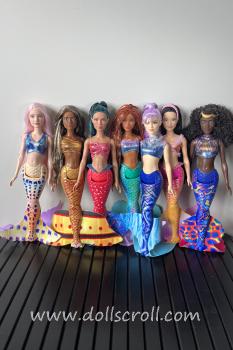 Mattel - The Little Mermaid - Ultimate Ariel Sisters 7-Pack: Caspia, Indira, Perla, Ariel, Karina, Mala, Tamika - Doll